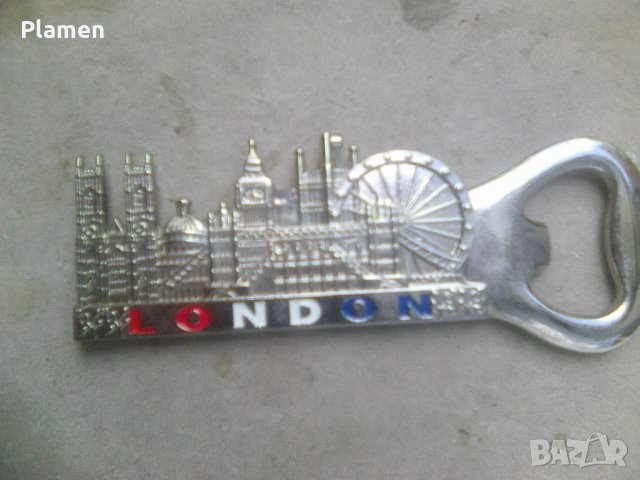 Стара отварачка Лондон сувенир с магнит, снимка 1 - Антикварни и старинни предмети - 36720105