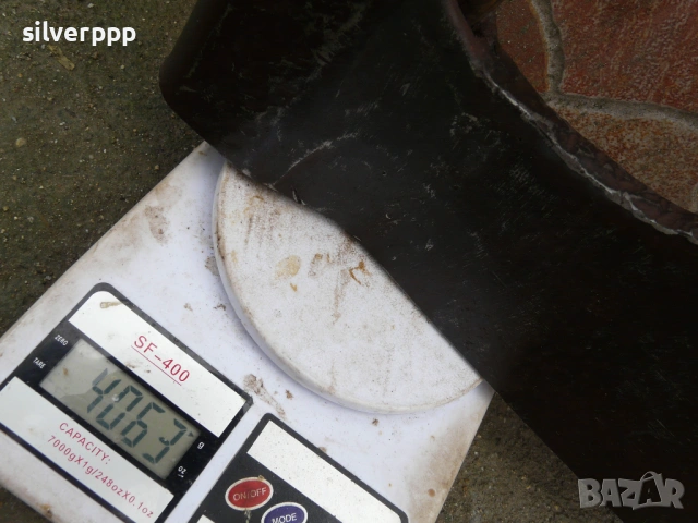  Огромна стара кована брадва - 600 , снимка 5 - Други ценни предмети - 53302898