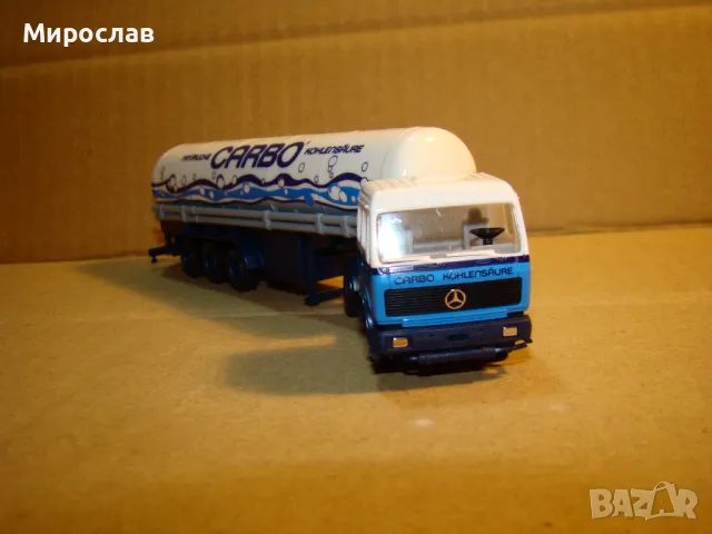 HERPA 1:87 H0 MERCEDES ТИР КАМИОН ИГРАЧКА МОДЕЛ ЦИСТЕРНА, снимка 3 - Колекции - 48269555