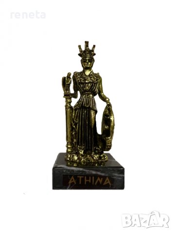 Статуетка Ahelos, Атина Палада, Метална, Златиста, 9 см., снимка 1 - Арт сувенири - 37402465