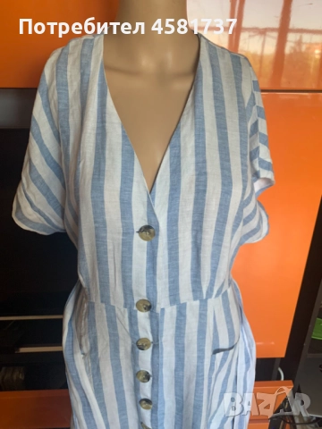 Ленена рокля Mango, размер M/L, снимка 2 - Рокли - 51976861