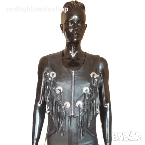 📌 5263 Hundertmark Дамски кожен елек | Рокерия | Размер M | 50 лв.