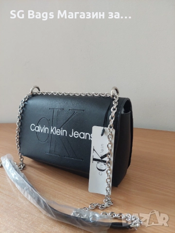 Calvin klein дамска чанта през рамо стилна чанта код 24 , снимка 2 - Чанти - 51837312