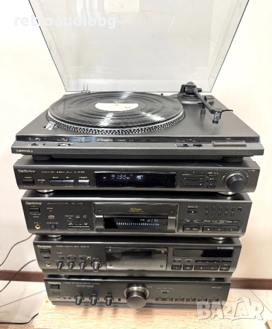 🔊Ретро аудио система - сет TECHNICS - усилвател, сд, триглав дек, тунер, грамофон и тонколони🔊, снимка 4 - Аудиосистеми - 53054955