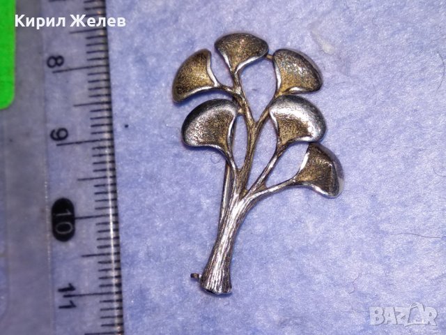 ФЛОРАЛНА СРЕБЪРНА ВИНТИДЖ БРОШКА ЛАКИРАНО СРЕБРО 925 РЕТРО СТИЛ БИЖУ МАЙСТОРСКА РЪЧНА РАБОТА 12332, снимка 16 - Други - 40757692