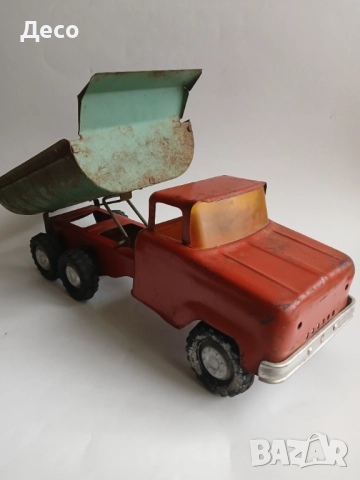 Стара руска голяма метална играчка камион самосвал., снимка 3 - Колекции - 52571861