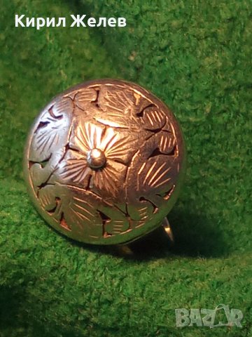 19 Век ФЛОРАЛЕН СРЕБЪРЕН ПРЪСТЕН РЪЧНО ОРНАМЕНТИРАН Висока ПРОБА СРЕБРО КНЯЖЕСТВО БЪЛГАРИЯ 35037, снимка 2 - Антикварни и старинни предмети - 39547822