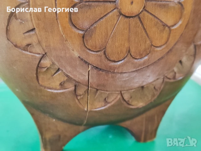 Дървена бъклица, снимка 2 - Антикварни и старинни предмети - 51188306