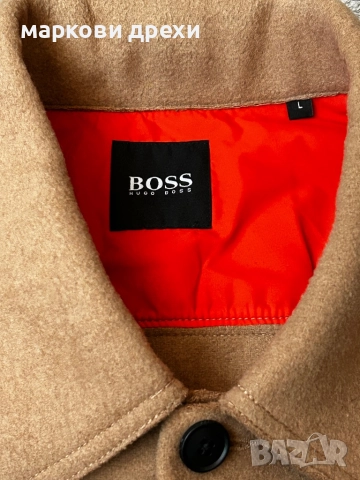 BOSS Lom_1 Wool Overshirt L, снимка 6 - Якета - 52913123