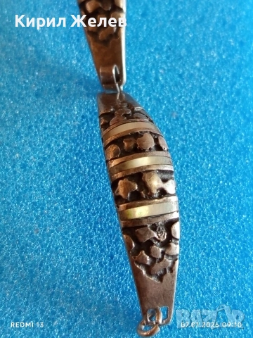 Винтидж сребърна гривна красива орнаментика ювелирна изработка 32397, снимка 6 - Гривни - 53015475