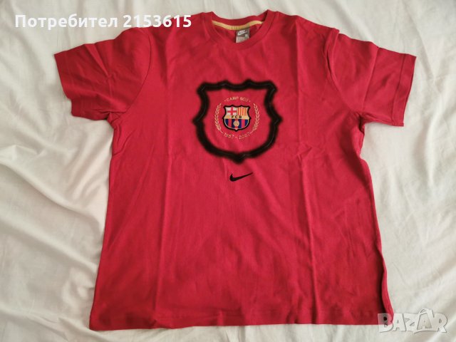 nike  barcelona  camp nou тениска с къс ръкав червена оригинална, снимка 3 - Тениски - 35225756