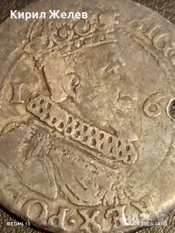 Сребърна монета Орт 1624г. Сигизмунд трети Данциг за КОЛЕКЦИЯ 53015, снимка 2 - Нумизматика и бонистика - 53096563