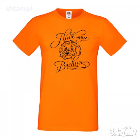 Мъжка тениска I Love My Bichon Dog,Куче, животно,подарък,изненада, снимка 7 - Тениски - 36932823