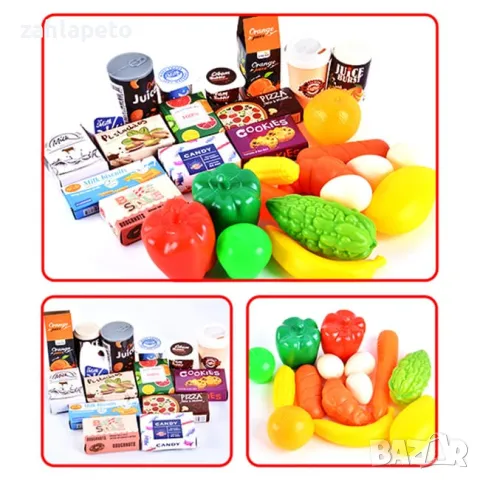 Детски магазин с количка за пазаруване и пос терминал, снимка 8 - Играчки за стая - 48246401