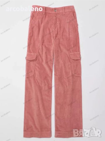 Дамски свободен прав панталон от рипсено кадифе в едноцветен цвят, 5цвята - 024, снимка 9 - Панталони - 43415803