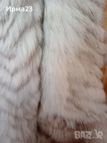 Палто ест. косъм от бяла лисица, снимка 6 - Палта, манта - 43324379