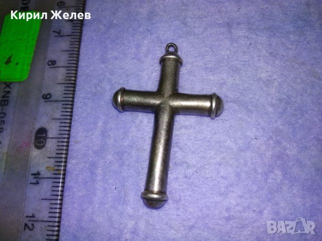 СТИЛЕН СРЕБЪРЕН ВИНТИДЖ АРТ КРЪСТ СРЕБРО ВИСОКА ПРОБА РЪЧНА ИЗРАБОТКА 18732, снимка 8 - Колиета, медальони, синджири - 43221554