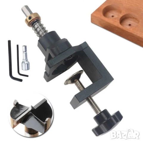 Комплект за пробиване отвори на мебелни панти | Фрезер с ограничител