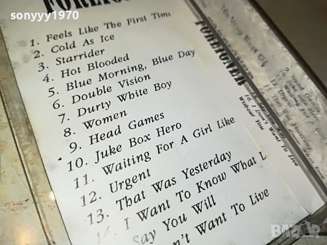 🚘FOREIGNER-КАСЕТА 0710221921, снимка 13 - Аудио касети - 38256464