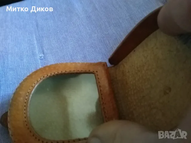 Калъвче стотинки естествена кожа 85х80мм, снимка 3 - Портфейли, портмонета - 47656400