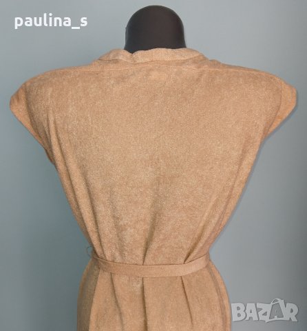 Два различни броя / Рокля цвят "Nude" от плюшено букле England и Памучна , снимка 9 - Рокли - 28301513