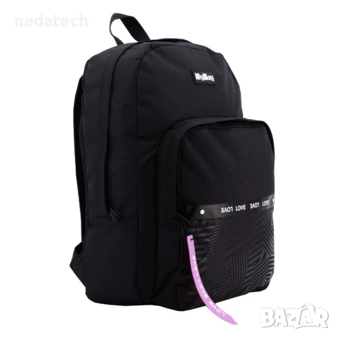 Ученическа раница My Way, Черен, 33x12x45см., снимка 5 - Ученически пособия, канцеларски материали - 51426132