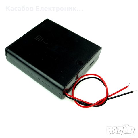 Гнездо за 4 х АА батерии с ключ R6 6V, снимка 2 - Друга електроника - 43506759