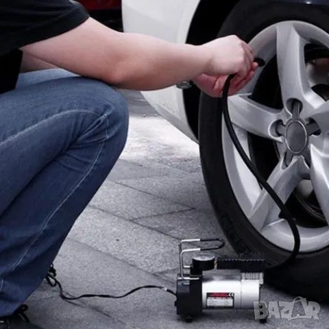 Компресор за Въздух Гуми 150W метален корпус и манометър , снимка 4 - Водни помпи - 32097483