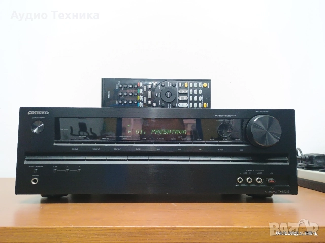 ONKYO TX-SR313. Перфектен! Чисто ново дистанционно. Изпращам видео. 