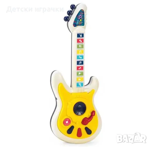 Детска китара с микрофон на батерии, с клавиши, снимка 10 - Музикални играчки - 48647311