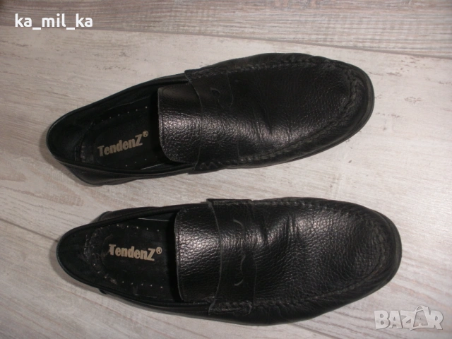 Обувки-Tendenz-черни, №44-естествена кожа, снимка 8 - Мокасини - 53090433