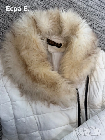 Бяло зимно яке, снимка 5 - Якета - 53022478
