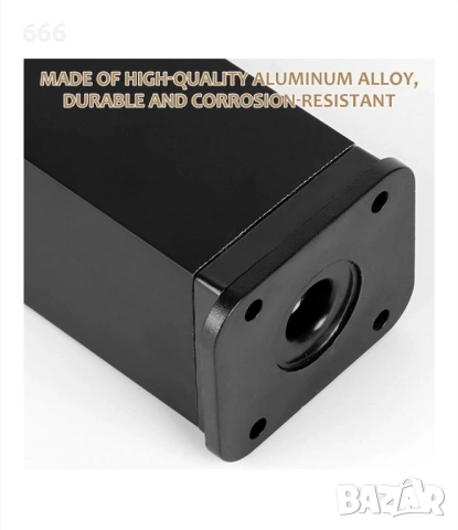 Комплект от 4 регулируеми крака за мебели, qipuneky, алуминиева сплав, минималистичен дизайн, многоф, снимка 4 - Други стоки за дома - 53316548