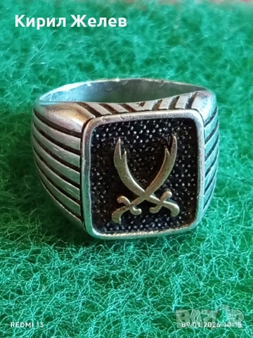 Сребърен пръстен изобразява меча Зулфикар майсторска ръчна изработка 52764, снимка 2 - Пръстени - 53040540