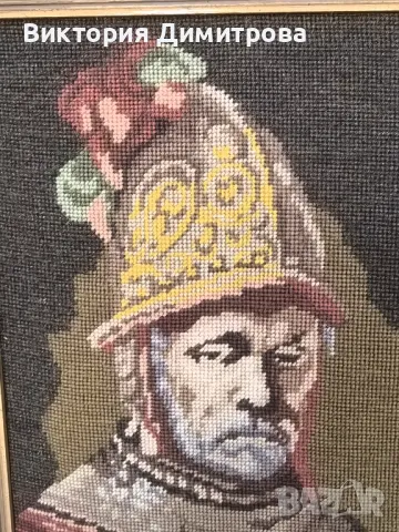 Гоблен "Човекът със златния шлем" , снимка 3 - Гоблени - 49120976