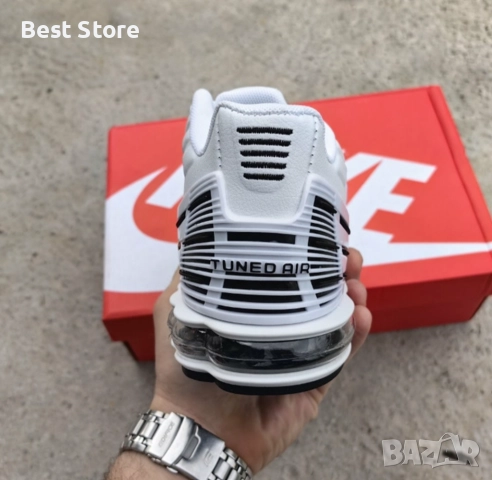 Nike Air Max TN 3 Plus Бяло и Черно Мъжки Маратонки 40-45 Номер , снимка 3 - Маратонки - 52732824