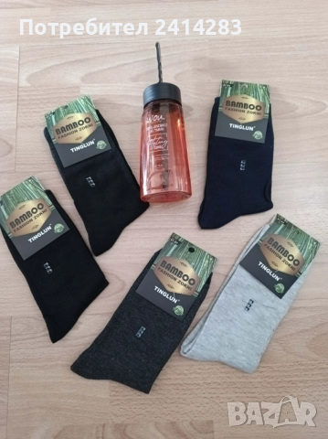 ПРОМО ПАКЕТ 845 - 5 бр. бамбукови чорапи + гел с гребен за коса