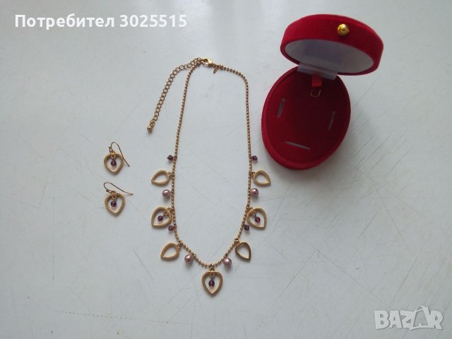 Комплект колие и обеци , два модела , снимка 3 - Бижутерийни комплекти - 34752845