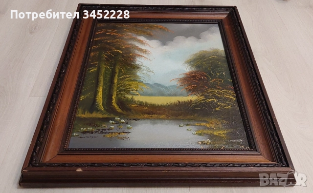 картина платно рамка дървена 65см 55см за ценители , снимка 2 - Картини - 52506076