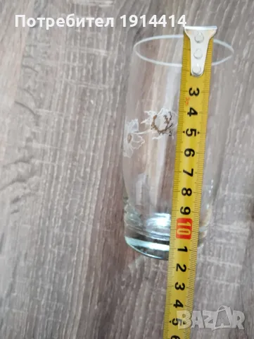 Стъклени чаши с цветя 12 бр., снимка 12 - Чаши - 49756461