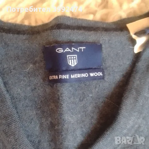 Пуловер GANT,фина мериносова вълна, снимка 2 - Пуловери - 49769768