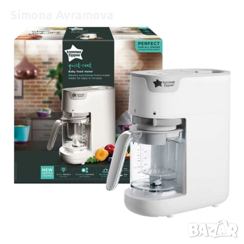 Комбиниран уред за готвене на пара и блендер Tommee Tippee Quick-Cook, снимка 1