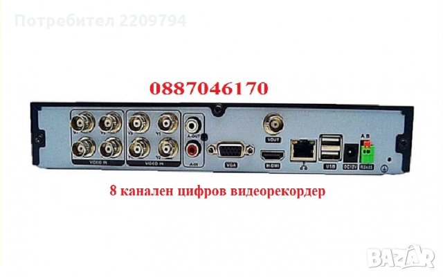 8 канален DVR 8ch H.265 HDMI цифров видеорекордер, снимка 1 - Други - 24480612