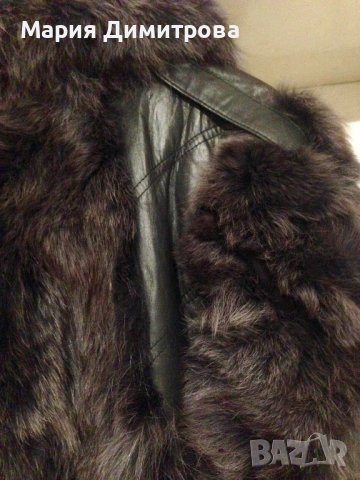  Палто от естествен косъм (ангорски заек), снимка 7 - Палта, манта - 38487284