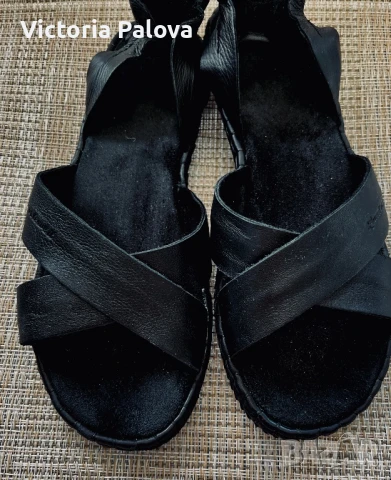 Модерни черни сандали CHAAYA Австрия естествена кожа, снимка 3 - Сандали - 50722638