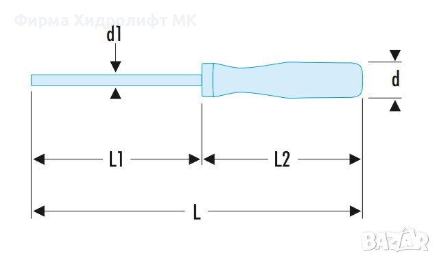 FACOM AD.1X75 Отвертка кръстата Pozidriv PZ1, снимка 2 - Отвертки - 30937029