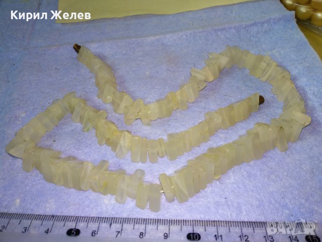 СКЪПОЦЕННА РЕТРО ОГЪРЛИЦА КОЛИЕ от МЛЕЧЕН БЯЛ ОПАЛ МАЙСТОРСКА СТАРА РЪЧНА ИЗРАБОТКА 34686, снимка 2 - Антикварни и старинни предмети - 39193186