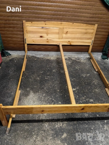 Спалня от масив за матрак 164х190см., снимка 3 - Спални и легла - 52536963