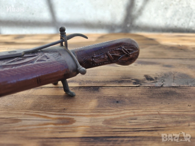 винтидж индийски комплект за рязане и сервиране на месо,, снимка 4 - Антикварни и старинни предмети - 53562338