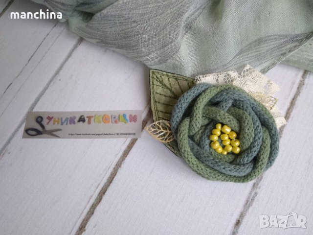 Сет "Ефирно лято"-шал и брошка, снимка 2 - Шалове - 33363384